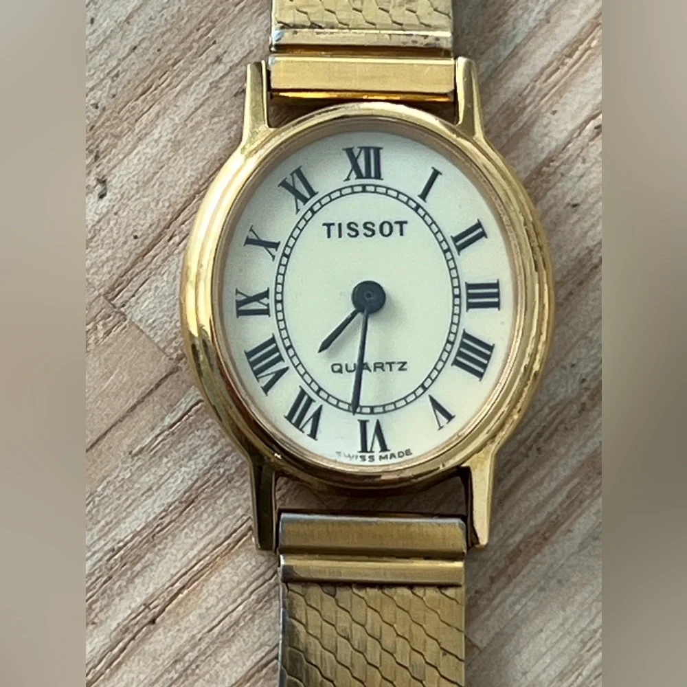 Tissot Gold Plated Super Rare Luxury Vintage Ladies Watch Gold Bracelet